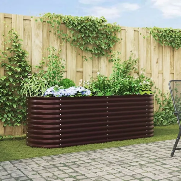 Sale Højbed Brun 240 x 80 x 81 cm Stål Plantningsbænke