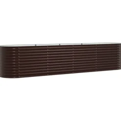 vidaXL Plantningsbænke^Højbed Brun 400 x 80 x 81 cm Stål