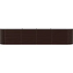 vidaXL Plantningsbænke^Højbed Brun 400 x 80 x 81 cm Stål