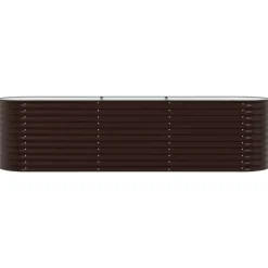 vidaXL Plantningsbænke^Højbed Brun 320 x 80 x 81 cm Stål