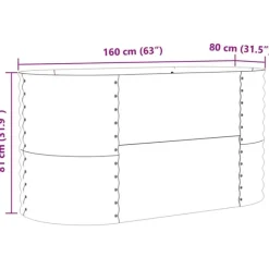 Discount Højbed Grøn 160 x 80 x 81 cm Stål Plantningsbænke
