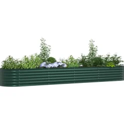 Discount Højbed Grøn 400 x 80 x 44 cm Stål Plantningsbænke