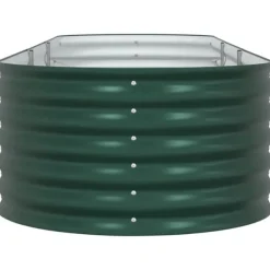 vidaXL Plantningsbænke^Højbed Grøn 320 x 80 x 44 cm Stål