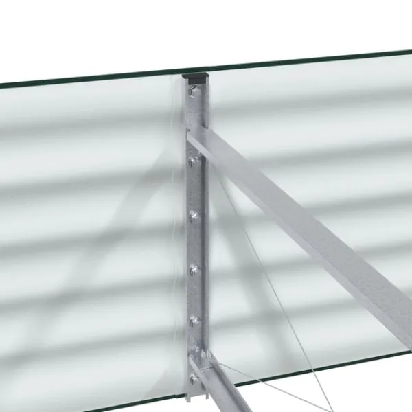 vidaXL Plantningsbænke^Højbed Grøn 320 x 80 x 44 cm Stål