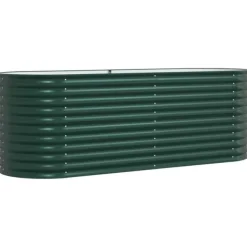 Clearance Højbed Grøn 240 x 80 x 81 cm Stål Plantningsbænke