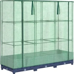 New højbed med drivhusovertræk 120x40x123 cm rattan-look Drivhus