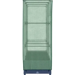 New højbed med drivhusovertræk 120x40x123 cm rattan-look Drivhus