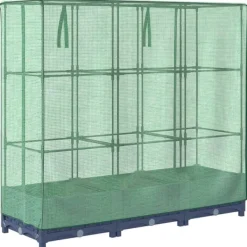 New højbed med drivhusovertræk 120x40x123 cm rattan-look Drivhus