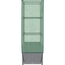 vidaXL Drivhus^højbed med drivhusovertræk 80x40x138 cm rattan-look