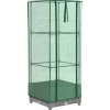 New højbed med drivhusovertræk 40x40x123 cm rattan-look Drivhus