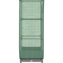 New højbed med drivhusovertræk 40x40x123 cm rattan-look Drivhus