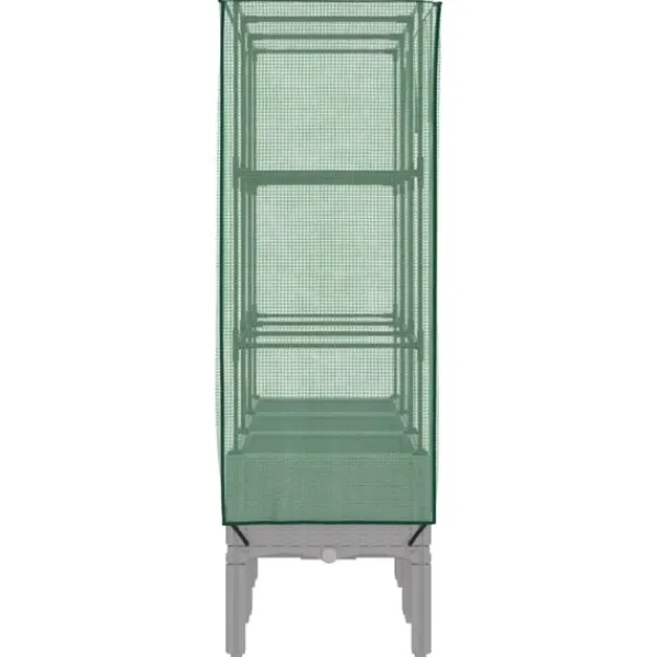 Hot højbed med drivhusovertræk 120x40x140 cm rattan-look Drivhus