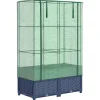 vidaXL Drivhus^højbed med drivhusovertræk 80x40x138 cm rattan-look