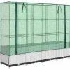 højbed med drivhusovertræk 160x40x138 cm rattan-look Drivhus