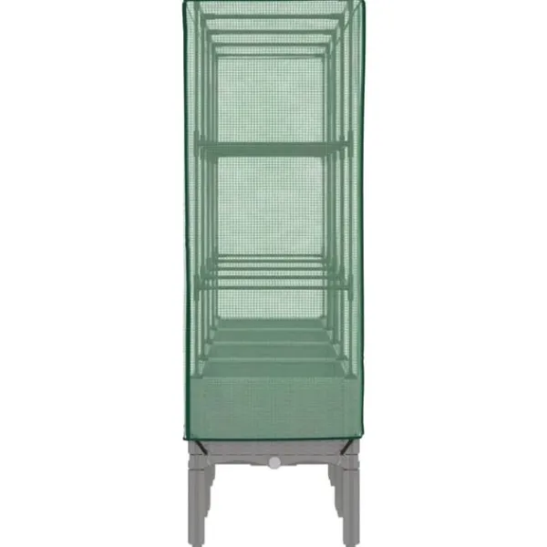 vidaXL Drivhus^højbed med drivhusovertræk 160x40x140 cm rattan-look