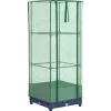 Outlet højbed med drivhusovertræk 40x40x123 cm rattan-look Drivhus