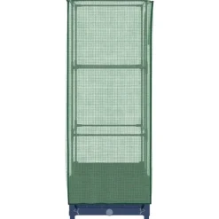 Outlet højbed med drivhusovertræk 40x40x123 cm rattan-look Drivhus