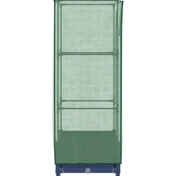Outlet højbed med drivhusovertræk 40x40x123 cm rattan-look Drivhus