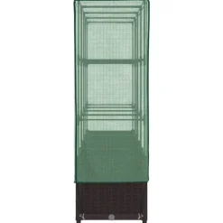 Online højbed med drivhusovertræk 160x40x138 cm rattan-look Drivhus