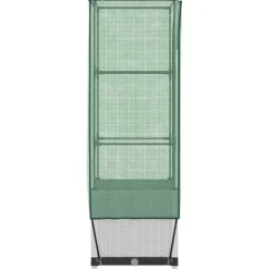 Outlet højbed med drivhusovertræk 40x40x139 cm rattan-look Drivhus