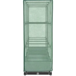 vidaXL Drivhus^højbed med drivhusovertræk 160x40x123 cm rattan-look