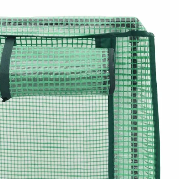 vidaXL Drivhus^højbed med drivhusovertræk 160x40x123 cm rattan-look