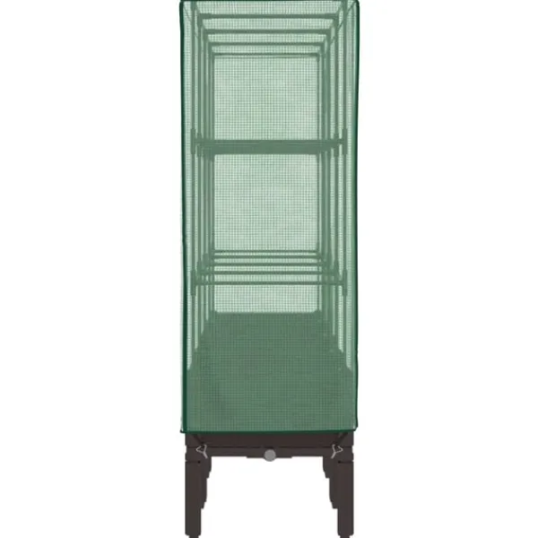 Hot højbed med drivhusovertræk 160x40x140 cm rattan-look Drivhus
