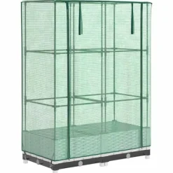 Online højbed med drivhusovertræk 80x40x123 cm rattan-look Drivhus