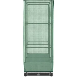 Online højbed med drivhusovertræk 80x40x123 cm rattan-look Drivhus