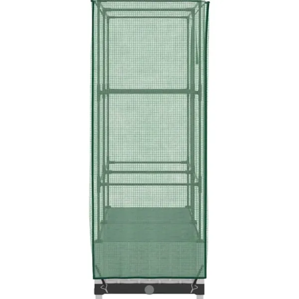 Online højbed med drivhusovertræk 80x40x123 cm rattan-look Drivhus