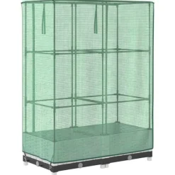 Online højbed med drivhusovertræk 80x40x123 cm rattan-look Drivhus