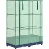 Sale højbed med drivhusovertræk 80x40x123 cm rattan-look Drivhus