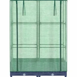 Sale højbed med drivhusovertræk 80x40x123 cm rattan-look Drivhus