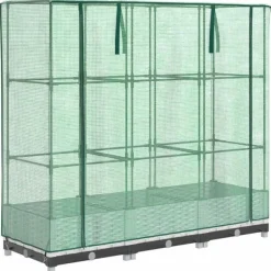 højbed med drivhusovertræk 120x40x123 cm rattan-look Drivhus