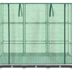 højbed med drivhusovertræk 120x40x123 cm rattan-look Drivhus