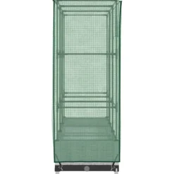 højbed med drivhusovertræk 120x40x123 cm rattan-look Drivhus