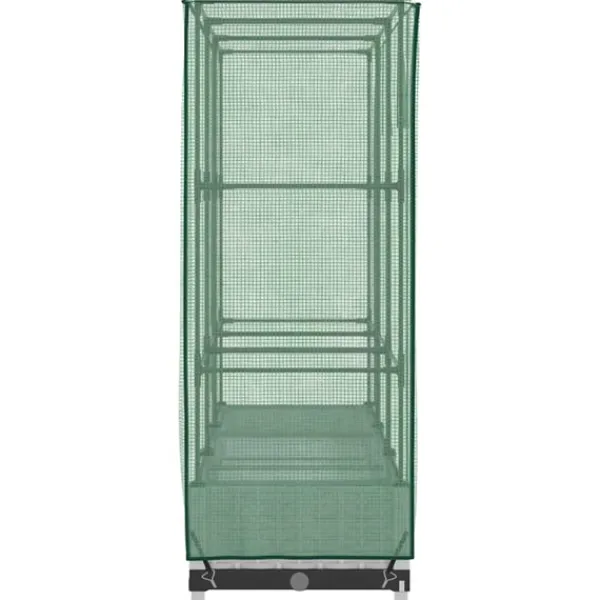 højbed med drivhusovertræk 120x40x123 cm rattan-look Drivhus