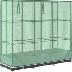 højbed med drivhusovertræk 120x40x123 cm rattan-look Drivhus