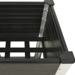 vidaXL Krukker & Plantebeholdere^højbed med hylde 50x50x90 cm WPC grå - Plantekrukker