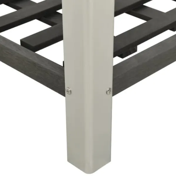 vidaXL Krukker & Plantebeholdere^højbed med hylde 50x50x90 cm WPC grå - Plantekrukker