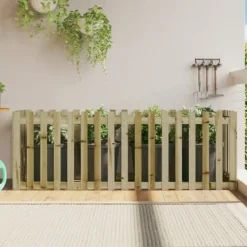 Online højbed med stakitdesign 200x50x70 cm imprægneret fyrretræ - Plantekrukker Krukker & Plantebeholdere