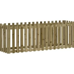 Online højbed med stakitdesign 200x50x70 cm imprægneret fyrretræ - Plantekrukker Krukker & Plantebeholdere