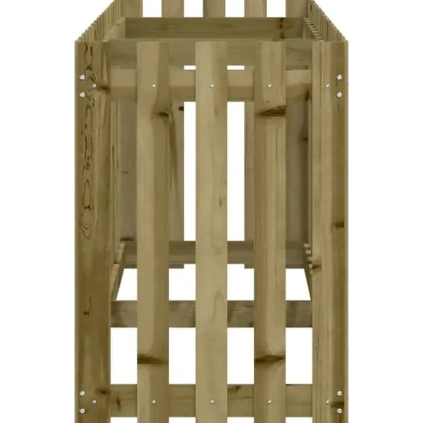 Online højbed med stakitdesign 200x50x70 cm imprægneret fyrretræ - Plantekrukker Krukker & Plantebeholdere