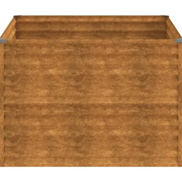 New højbed 100x100x69 cm cortenstål - Plantekrukker Krukker & Plantebeholdere