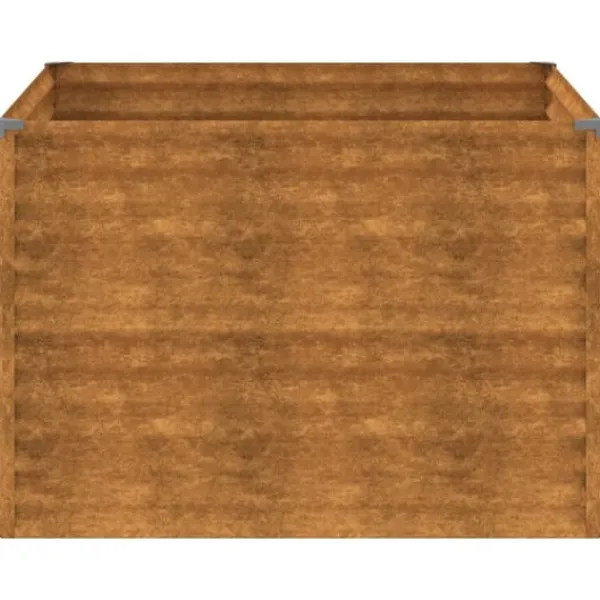 New højbed 100x100x69 cm cortenstål - Plantekrukker Krukker & Plantebeholdere