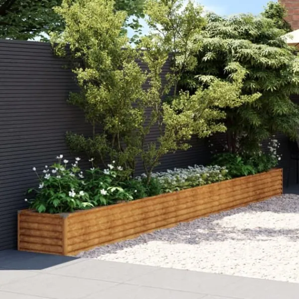 vidaXL Krukker & Plantebeholdere^højbed 482x50x36 cm cortenstål - Plantekrukker