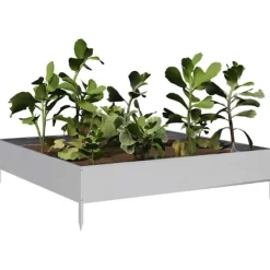 Clearance højbed 100x100x26 cm galvaniseret stål Plantningsbænke