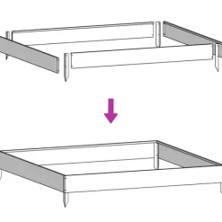 Clearance højbed 100x100x26 cm galvaniseret stål Plantningsbænke