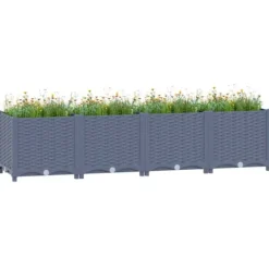 Hot højbed 160x40x38 cm polypropylen - Plantekrukker Krukker & Plantebeholdere