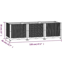 Outlet højbed 120x40x38 cm polypropylen - Plantekrukker Krukker & Plantebeholdere